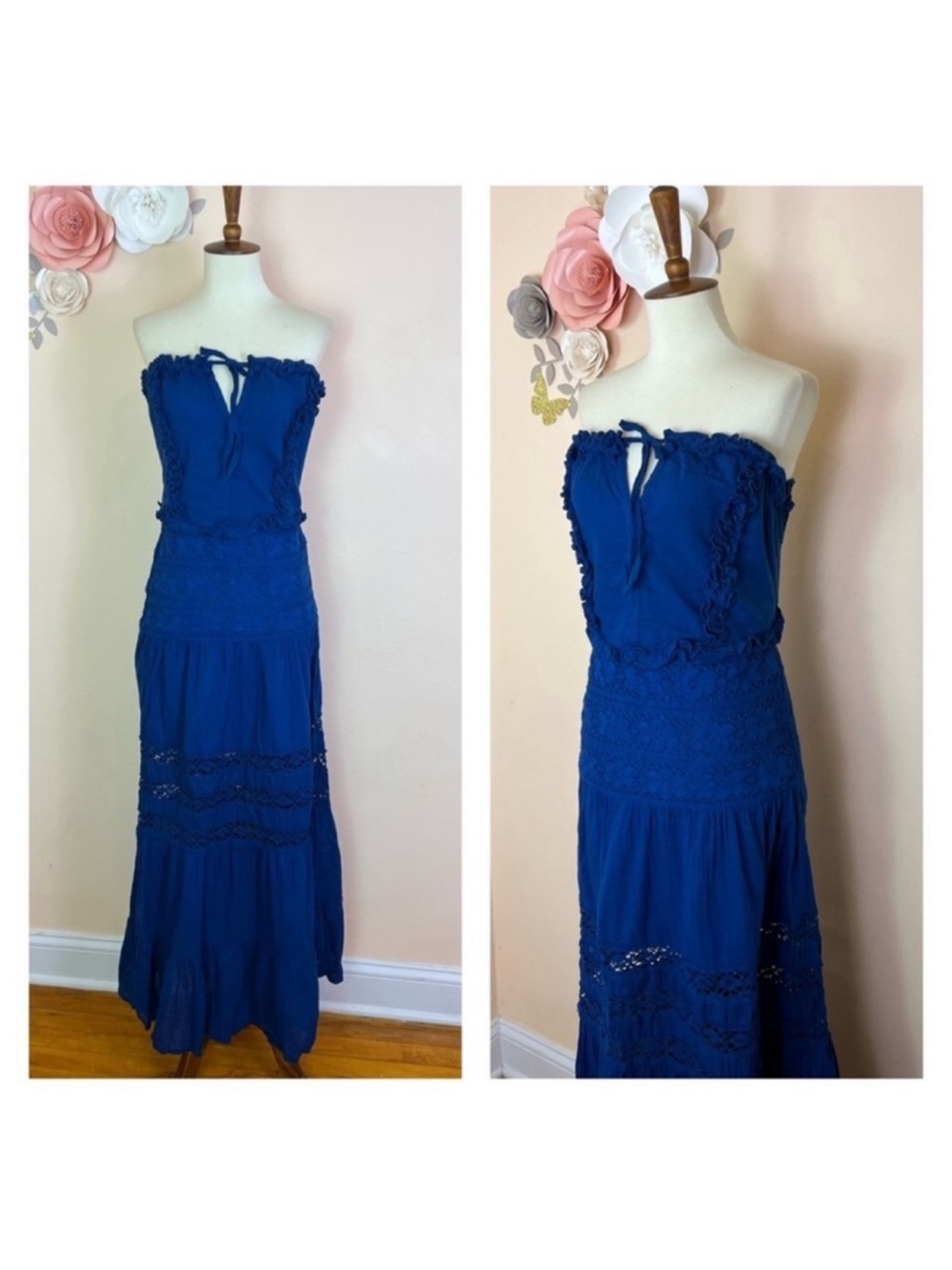 New! JEN’S PIRATE BOOTY Diamond Lake Shirred Lace Top & Skirt Boho Set - Picture 7 of 10